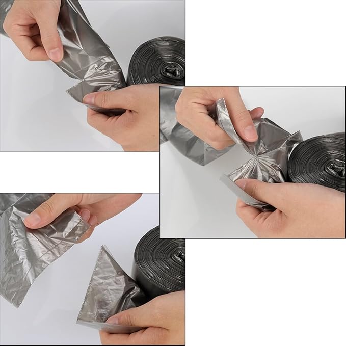 Anbers 6 Gallon Trash Bags, Grey, 140 Counts