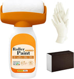 Wall Paint Repair Kit: All-in-One Patch Kit Remove Stains, Scratches - White Touch Up Paint for Flat, Ceiling Wall with Roller, Gloves & sandpaper