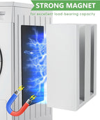 Magnetic Dryer Ball Holder - Iron Wool Dryer Balls Dispenser - laundry reusable magnetic organizer, Laundry Dryer Sheet Holder, Magnetic Laundry Balls for Dryer Basket Holder, White (No Balls)