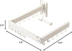 Wall Mounted Clothes Hanger,Clothes Drying Rack,Laundry Drying Rack,Clothes Rack Wall Mount,Drying Rack Clothing,Retractable,Collapsible,can Fold Upward & Left & Right (Upgrade-White)