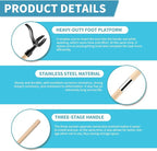 Weed Puller Tool, Stand Up Heavy Duty Weed Remover Tool with Long Handle 46-inch & 4-Claw Steel Head, Gardening Hand Weeding Tool for Lawn Without Bending, Pulling, or Kneeling
