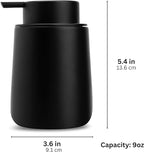 Matte Black Hand Soap Dispenser Pump, 9 oz Rustproof Liquid Dish Soap Dispenser Bottle for Various Places Such as Kitchen, Countertop, and Bathroom
