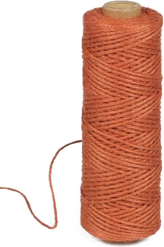 2mm 328ft Colored Natural Jute Twine String for Gift Wrapping Craft Baker Plant Christmas Ribbon Twine Handmade Arts Decoration Thin Packing String Home Decor