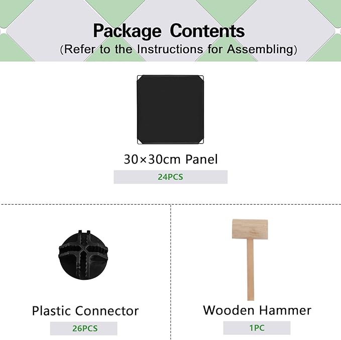 C&AHOME 6-Cube Storage Organizer, Stackable Storage Cubes Shelves, Portable Bookshelf, Plastic Clothing Storage Closet Organizer, DIY Modular Shelving Units for Wardrobe, Home, Black