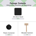 C&AHOME 6-Cube Storage Organizer, Stackable Storage Cubes Shelves, Portable Bookshelf, Plastic Clothing Storage Closet Organizer, DIY Modular Shelving Units for Wardrobe, Home, Black