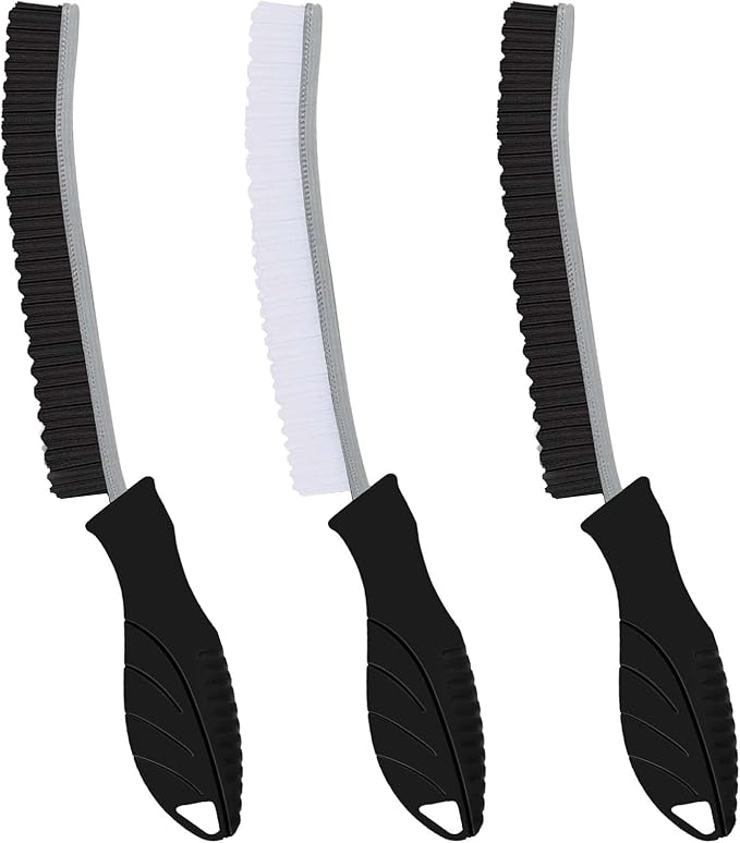 Hard Bristle Crevice Cleaning Brushes for Household Use - 2025 New Thin Scrub Brush Set, Small Cleaner Tool for Narrow Spaces, Kitchen,Toilet, Bathroom,Window, Faucets, Car Gaps (Model 2)