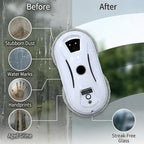 RAINPOT SAKER Automatic Smart Window Cleaning Robot with AI Path Planning, Dual Cleaning Discs, Edge-Aware Glass Cleaning Tool with Remote Control & 20-Min Backup for Indoor,Outdoor Tall Windows