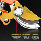 Garden Pruners, Heavy Duty Garden Clippers,Pruning Shears with Adjustable Thumb Lock,Hand Gardening Tools Pruners,Stainless Steel Sharp Gardening Scissors (MJ003)