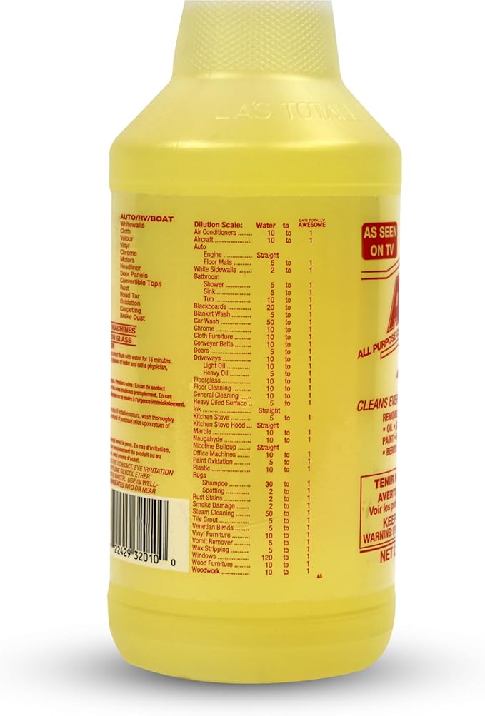 La's Totally Awesome All Purpose Cleaner Spray – 24oz (Pack of 4) Heavy Duty Multi-Surface Degreaser & Stain Remover – Ready-to-Use Cleaning Spray for Kitchen, Bathroom, Floors, Auto & More