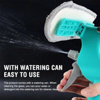 4 in 1 Window Cleaning Kit, Professional Window Vacuum Squeegee with Spray Bottle, Window Cleaner Brush Tools for Shower Wall Mirror Glass Car Windshield Countertop