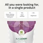 Grab Green 3-in-1 Laundry Detergent Pods, 132 Count, Fragrance Free, Plant and Mineral Based, Superior Cleaning Power, Stain Remover, Brightens Clothes