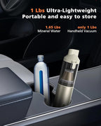 Car Vacuum Portable with 16000Pa Powerful Suction, Handheld Vacuum Cordless Rechargeable Blow & Suction 4 in 1, Small Vacuum Cleaner for Car, Outdoor, Home, Office (Gold Renew)