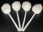 Bowl Brush Toilet Cleaning Brush Set Soft Polyester Head 15x5 inches White (6PacK)