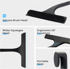 10.7“ Wide All-Purpose Shower Squeegee for Glass Doors, Squeegee for Shower Glass with Hook, Window Squeegee for Home, Small Squeegee for Shower, Bathroom, Car Glass, Mirror