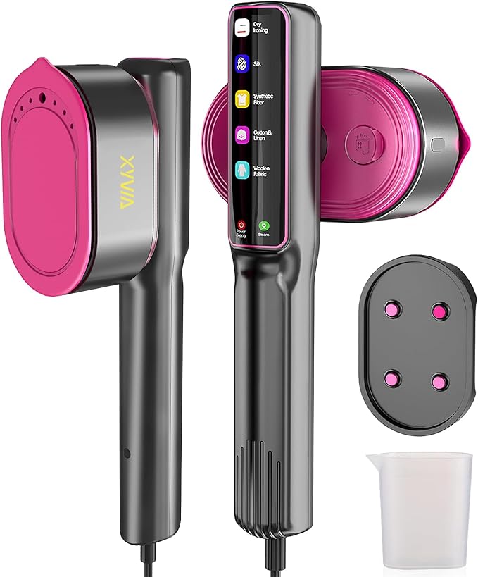 Handheld Garment Steamer 15-Second Fast Heat-Up 5 Mode LCD Touch Display Portable 1200W Steamer for Clothes 110ml Tank Wet/Dry Ironing for Travel Home & Business