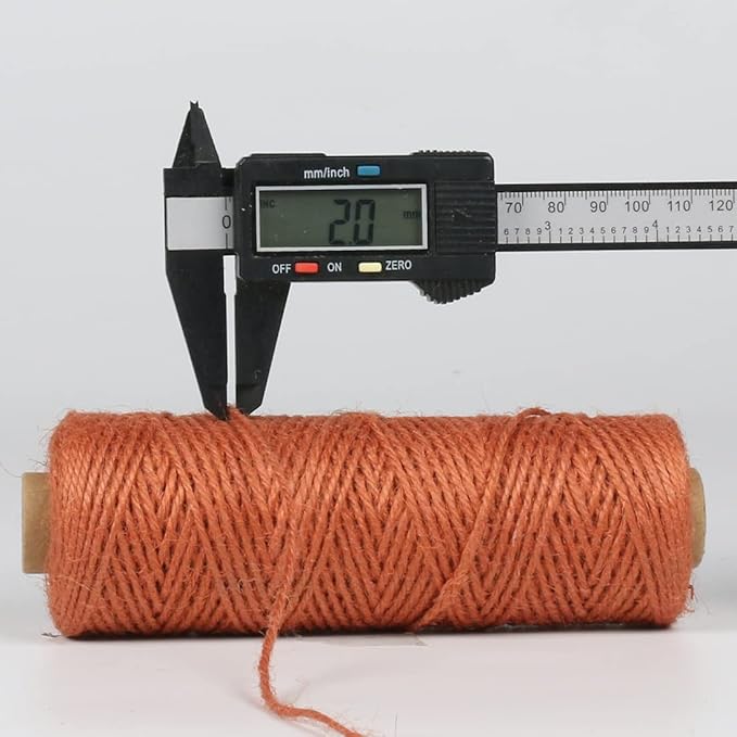 2mm 328ft Colored Natural Jute Twine String for Gift Wrapping Craft Baker Plant Christmas Ribbon Twine Handmade Arts Decoration Thin Packing String Home Decor