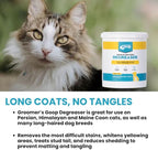 Groomer’s Goop Pre-Bath Pet Degreaser Treatment - Professional Strength Formula Removes Tough Oil & Grime from Dog & Cat Coats, Conditions Skin, Dye-Free - 28 oz Can