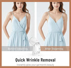 Steamer ＆ Iron 2 in 1 for Clothes, Ceramic Panel, Intelligent Chip Controls Soft Steam (Tilting Not Spray Water), 250ml Water Tank, 8.2FT Power Cord,1000W Portable Handheld Steam Iron (white)