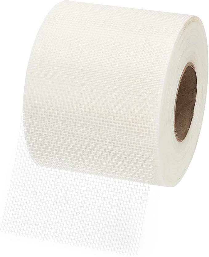 PATIKIL Drywall Repair Mesh Tape, 6 inch x 328 ft Fiberglass Repair Patch Self-Adhesive Dry Wall Joint Tape 9 Mesh Wall Hole Crack and Seam Patch, White