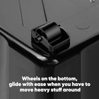 Nazhura 97 Quart Plastic Storage Bin, Stackable and Nestable Storage Boxes with Yellow Lids and Secure Latching Buckles, Large Storage Container (Black/Yellow, 97Quart-6Pack)