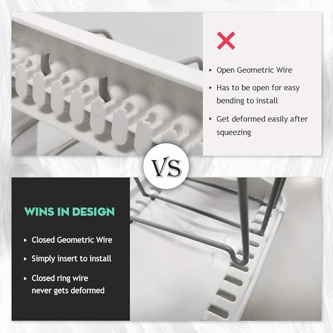 EVERIE Adjustable Bakeware Organizer Pot Lid Holder Rack for Pots, Cake Molds, Cutting Boards, Mats, Cookware, GS02SS, 7.7'' Deep by 12.6'' to 21.5'' Wide