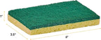 Scrubee Heavy Duty Scrub Sponge with Scouring Pad, Kitchen Dishwashing, Sink, Pot and Frying Pan Cellulose Scrubber Sponge Non Scratch. By Superio… (6" 3 Pack)