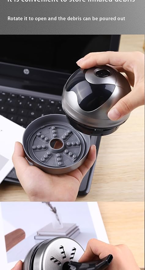 Desktop Vacuum Cleaner Mini,Cordless & Portable,Dust & Crumb Sweeper,Cute Cartoon Robot,USB Type C,Easy to Remove Dust/Hair/Pet Hair/Crumbs on Desktop/Table/Keyboard/Sofa and etc,Lightweight Design