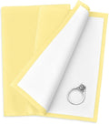 SEVENWELL Silver Polishing Cloth, Jewelry Cleaner Cloth for Sterling Silver Jewelry, Gold, Platinum, Silverware, Diamonds, Gemstones, Coins (Yellow)