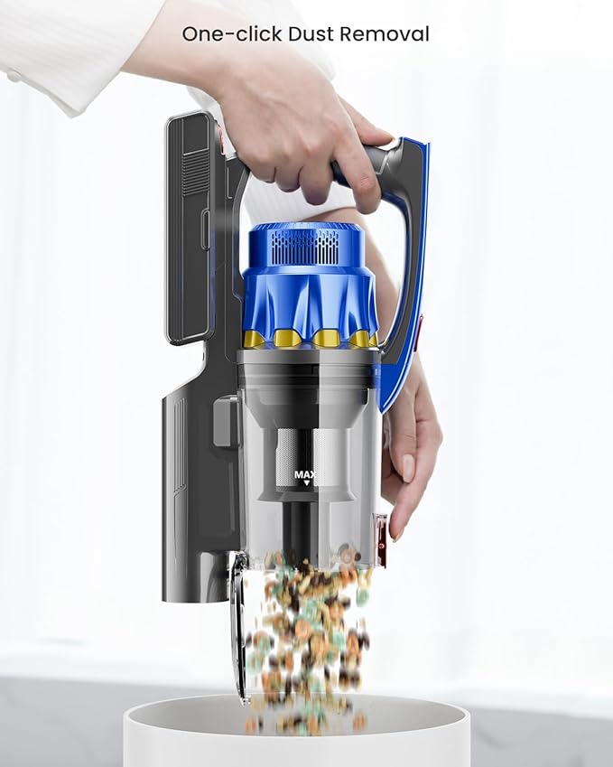 Cordless Vacuum Cleaner, 48KPA 580W 70Mins Cordless Vacuum with Dual Handle, Stick Vacuum with Aroma Tablet, Anti-Tangle Brush, Rechargeable Wireless Vacumm for Carpets/Hard Floors/Pet Hair