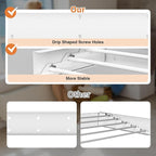 Laundry Drying Rack Collapsible, Wall Mounted Clothes Drying Rack Wall, Space Saving Drying Rack for Laundry, 19.8" Wide, 3 Aluminum Rods, 50 lb Capacity