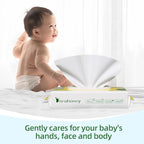 100% USA Cotton Baby Wipes for Sensitive Skin, 99% Purified Water Unscented Wet Wipes, Hypoallergenic & Plastic-Free, 768 Count (12 Flip-Top Packs of 64)