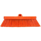 SPARTA 41278EC24 Flo-Thru Plastic Wall Scrub Brush, Equipment Brush With Soft Nylex Bristles For Industrial Kitchens, Hospitals, Commercial Cleaning, 4 Inches, Orange, (Pack of 12)
