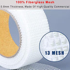 Drywall Joint Tape-13 MESH,100% Fiberglass 1.88-Inch X 180Feet,Heavy-Duty Self-Adhesive Wall Crack and Seam Patch