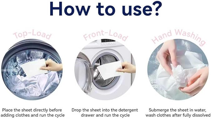 Laundry Detergent Sheets 120 Loads, Fresh Linen Scent, No Plastic No mess, Pre-Measured for Deep Clean Hypoallergenic, Space Saving, easy for Dorm Apartment house Travel, Quick Dissolve, 60 Ct
