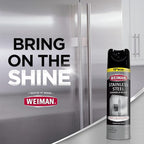 Weiman Stainless Steel Cleaner & Polish Streak-Free Shine - For Refrigerators, Oven, Dishwasher, Stove - 2 Pack Aerosol Spray with Microfiber Cloth Included