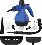 Comforday Handheld Pressurized Steam Cleaner - Multi-Purpose Steamer with 9-Piece Accessories Steam Cleaning Machine for Stain Removal, Curtains, Car Seats, Floor, Window (Blue)