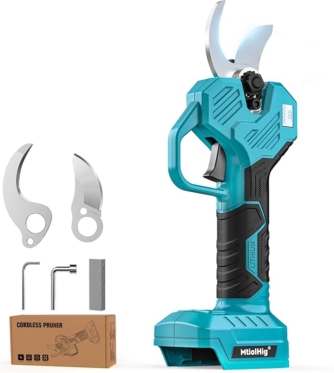 Cordless Electric Pruning Shears: 1.5-2 Inch Portable Pruning Shears Compatible with Makita 18V - Garden Pruners Tool with LCD Display