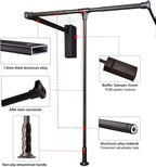 Pull Down Closet Rod for Hanging Clothes, Retractable Wardrobe Hanger for Cabinet Inside Width 26"~35", Aluminium alloy Tubing with Plastic Housing, 44 lb Weight Rating