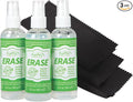 ForPro Professional Collection Erase Instant Glass & Screen Cleaner Kit, for TV Screens, Smartphones, Eyeglasses, Mirrors - Includes 3.3 Oz. Bottle and Microfiber Cleaning Cloth (Pack of 3)