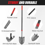 Heavy Duty Garden Tools Digging Shovel Garden Shovel Spade with Long Fiberglass Handle for Digging and Garden Work,58 inches