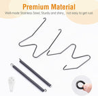 3 Pack Plate Hangers for The Wall, Suitable for 8-10 inch Art Plate, Stainless Steel Invisible Heavy Duty Wire Plate Holder with Wall Hooks, Plate Hangers for Displaying Plates, Platter, Dish, Black