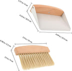 Mini Broom and Dustpan Set White Nylon Portable Desktop Cleaning Brush Multi-Function Pet Cleaning Accessory for Home and Office Use