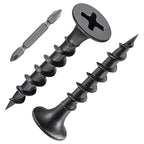 (15 pounds 3930 pcs)#8X1 Black Fastener Drywall Screws-Phillips with coarse Threaded tip, Black, Suitable for Drywall Slate, Wood, etc.