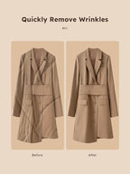 Clothes Steamer, Yabano Foldable 1200W Travel Garment Steamer Iron for Clothes with 140ml Tank for Home, Office and Travel, Handheld Fabric Steamer (White)