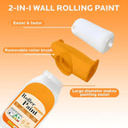 Wall Paint Repair Kit: All-in-One Patch Kit Remove Stains, Scratches - White Touch Up Paint for Flat, Ceiling Wall with Roller, Gloves & sandpaper