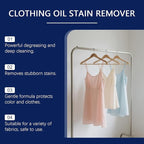 Oil and Stain Remover for Clothes, 8 FL OZ, Gentle Fabric Cleaner, Quick and Easy Grease Removal, Fabric Stain Remover For Cooking, Engine, Dried Oil And Grease Stains, Safe for All Fabric Types
