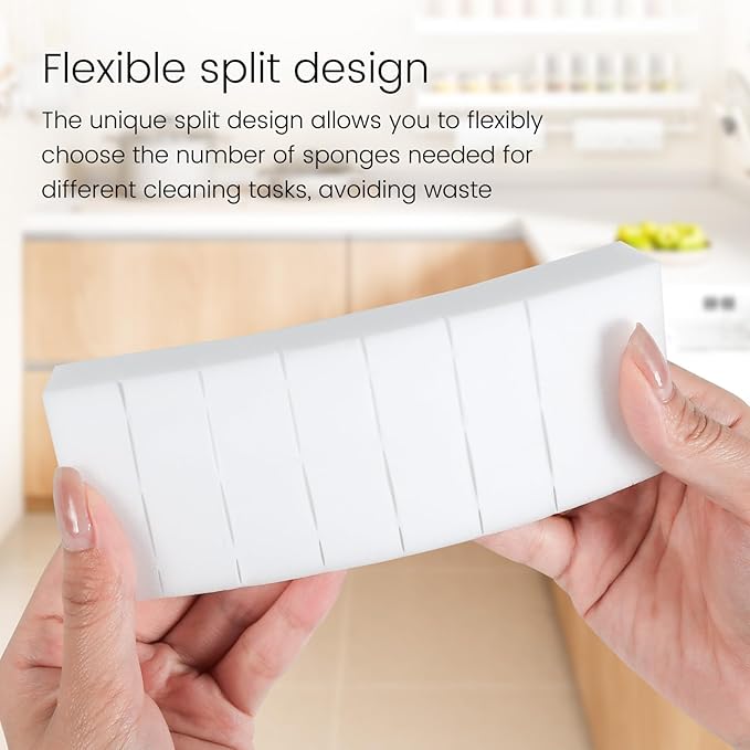 TRENDBOX Melamine Sponges Magic Cleaning Sponges Melamine Foam for Dishes Eraser Sponges for Kitchen (White, 6.3x2.4x0.7 Inch (Pack of 20))
