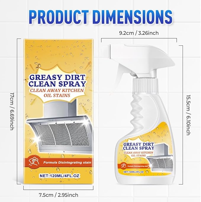 Multifunctional Powerful Kitchen Foam Cleaner, 2026 New All-Purpose Oil Stain Cleaning Spray, 120ml/4Fl.oz Oven Cleaner Heavy Duty (2)