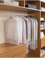 Garment Bags for Hanging Clothes (Set of 12) Travel Garment Bag with Zip Clothes Garmet Bag Shirt Suit Travel Bags for Men Closet Cover for Open Closet Storage (White 24'' x 48'')
