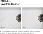 KOHLER K-23725-NA Cast Iron Cleaner, For Kitchen and Bathroom, 8 oz Bottle, Non-abrasive Cream-based Cleaner